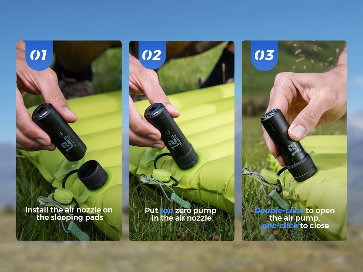 Artsy Digi™ ZERO PUMP PRO – Portable Electric Air Pump for Camping Pads (Rechargeable)