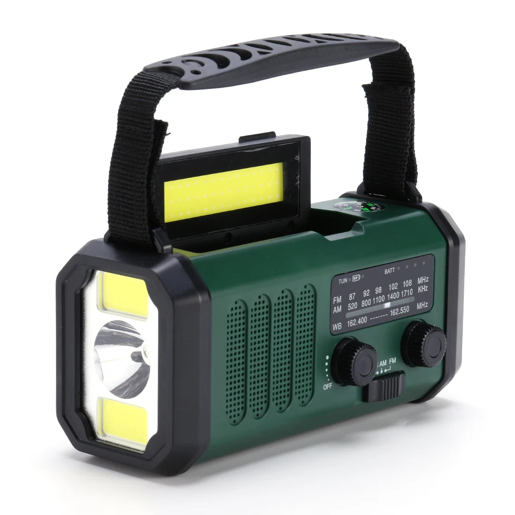 Artsy Digi™ Emergency Radio Basic – AM/FM, Solar & Crank Powered with LED & Power Bank
