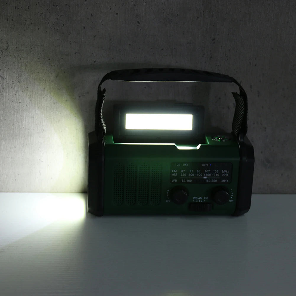 Artsy Digi™ Emergency Radio Basic – AM/FM, Solar & Crank Powered with LED & Power Bank