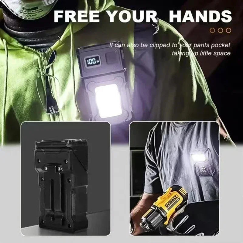 Artsy Digi™ Mini Flashlight – USB Rechargeable with Tail Magnet & Side COB Light