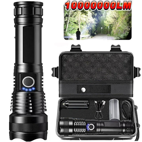 Artsy Digi™ Tactical Flashlight – Rechargeable LED Torch with Telescopic Zoom Pro