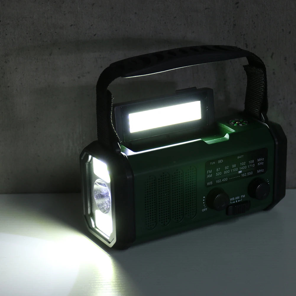 Artsy Digi™ Emergency Radio Basic – AM/FM, Solar & Crank Powered with LED & Power Bank