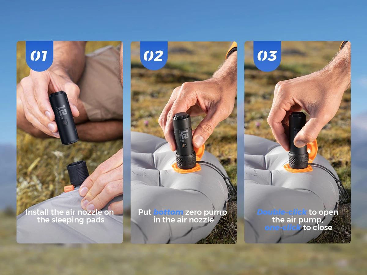 Artsy Digi™ ZERO PUMP PRO – Portable Electric Air Pump for Camping Pads (Rechargeable)
