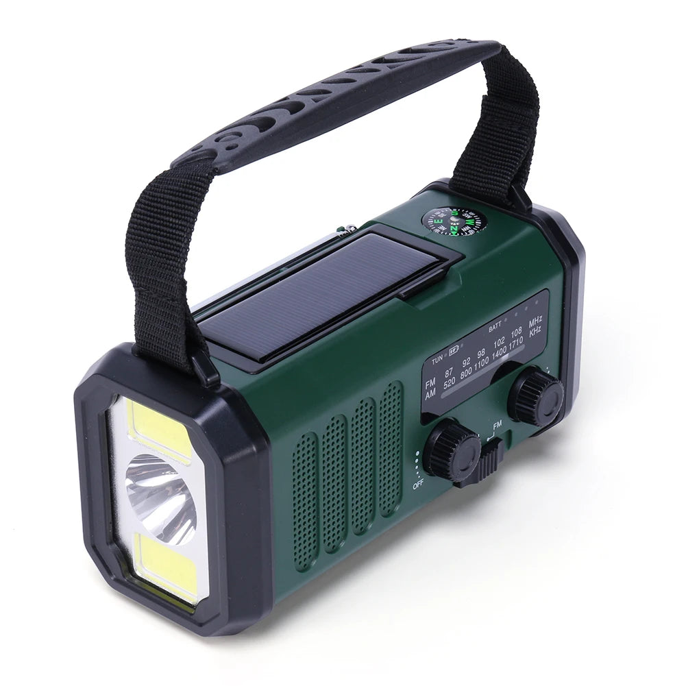 Artsy Digi™ Emergency Radio Basic – AM/FM, Solar & Crank Powered with LED & Power Bank