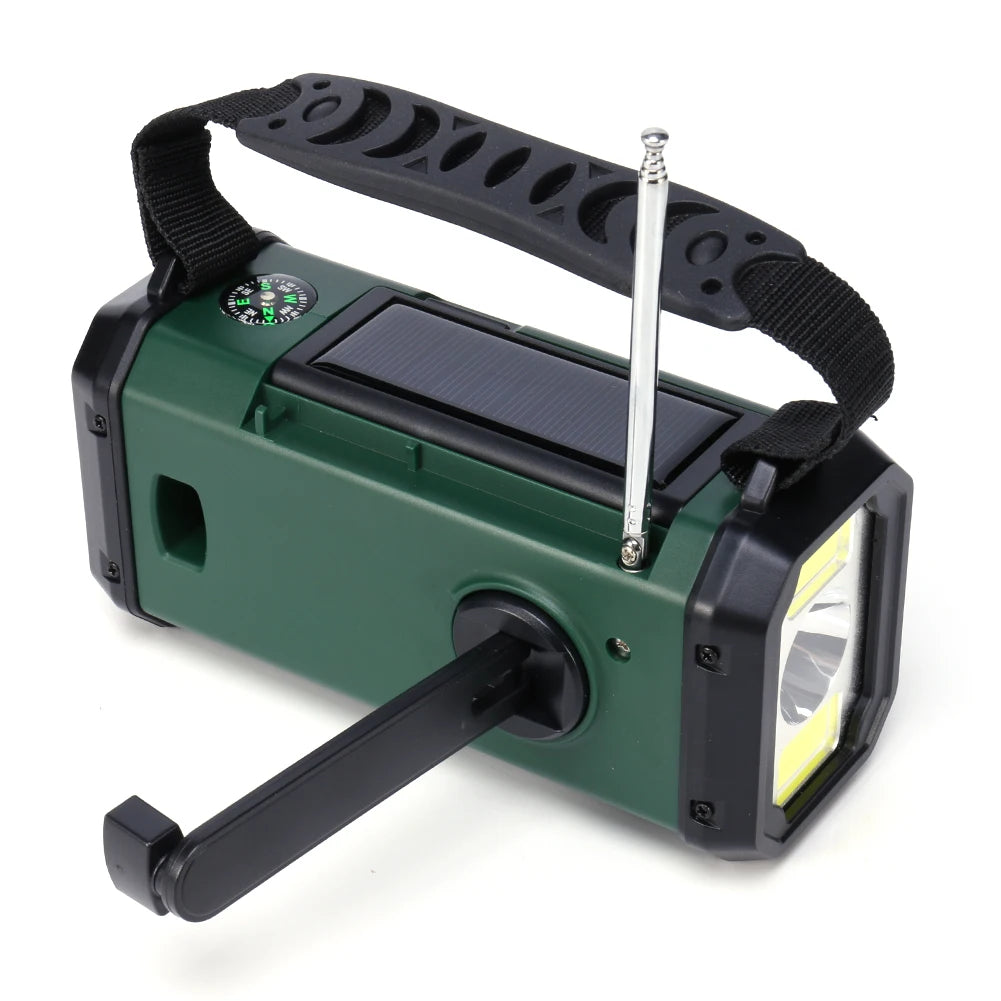 Artsy Digi™ Emergency Radio Basic – AM/FM, Solar & Crank Powered with LED & Power Bank