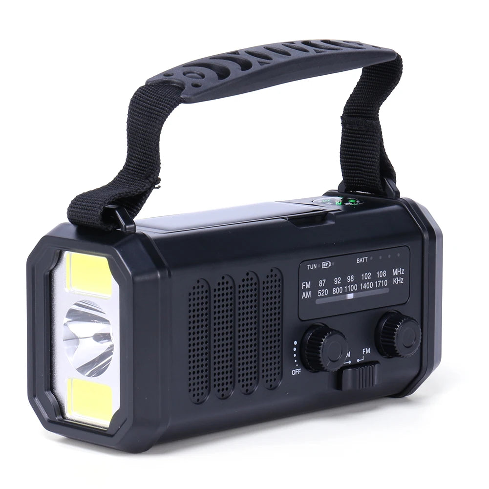 Artsy Digi™ Emergency Radio Basic – AM/FM, Solar & Crank Powered with LED & Power Bank