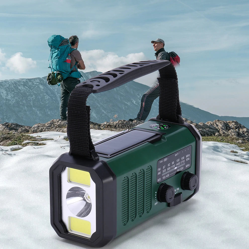 Artsy Digi™ Emergency Radio Basic – AM/FM, Solar & Crank Powered with LED & Power Bank
