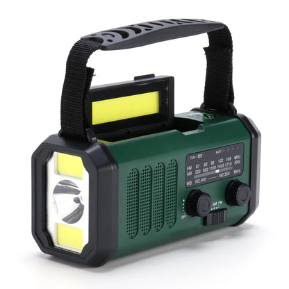 Artsy Digi™ Emergency Radio Basic – AM/FM, Solar & Crank Powered with LED & Power Bank