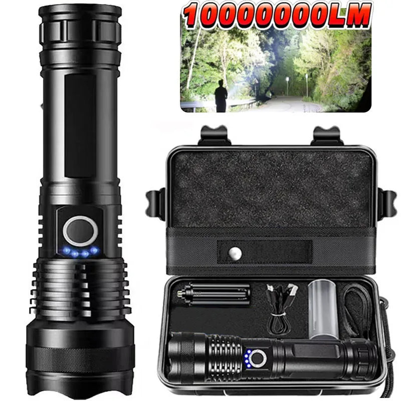 Artsy Digi™ Tactical Flashlight – Rechargeable LED Torch with Telescopic Zoom Pro