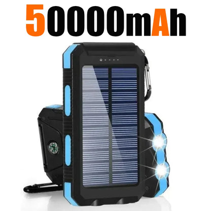 Artsy Digi™ Solar Power Bank – 200000mAh Waterproof Dual USB Charger for Camping & Travel
